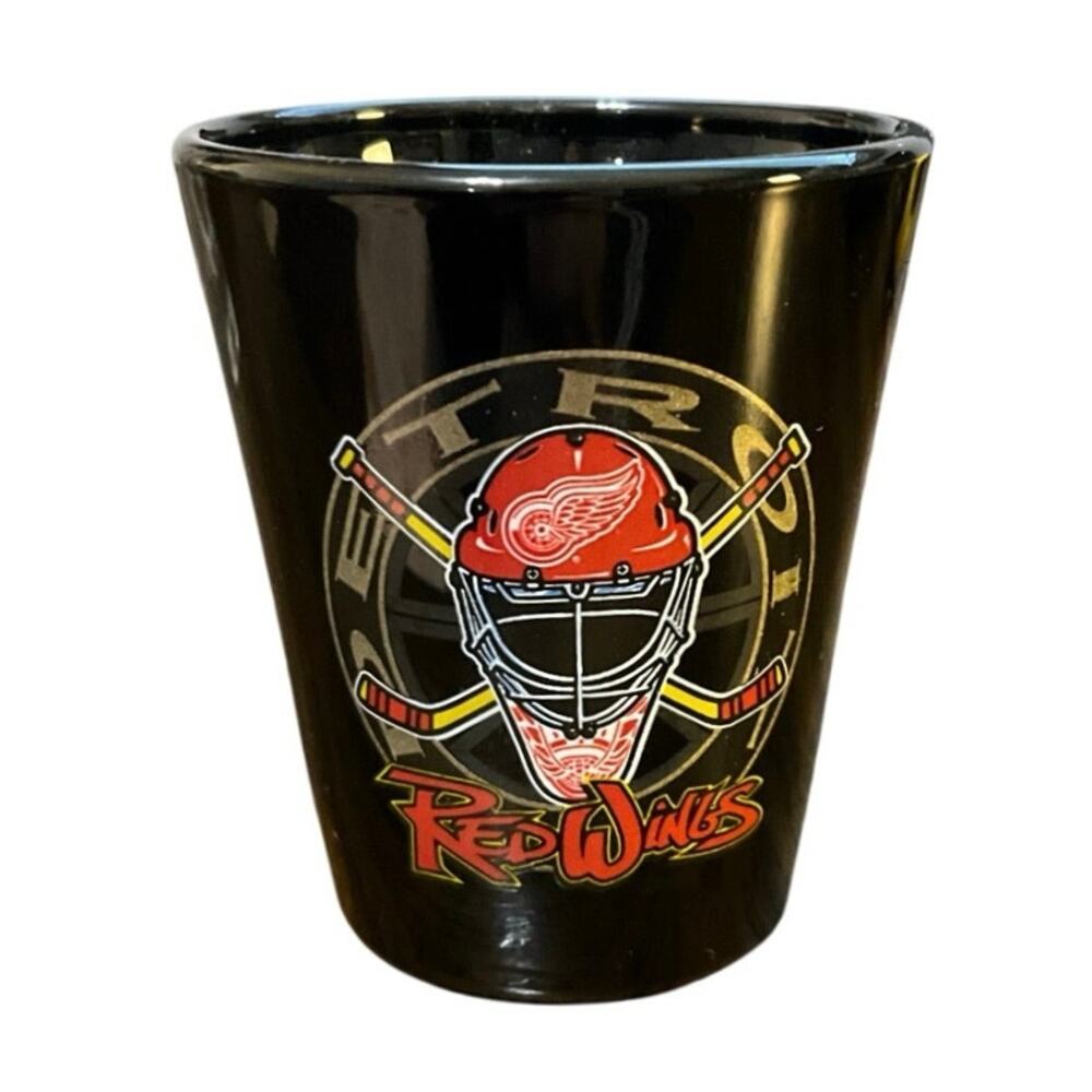 Vintage NHL Detroit Red Wings Logo Hockey Shot Glass